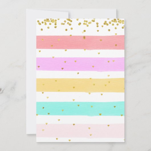 Rainbow Cake | Invitation pour le 3e anniversaire (Dos)