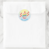 Rainbow Cake Verjaardag | STICKER (Tas)