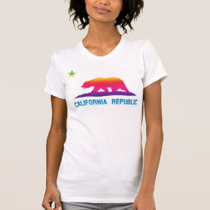 Rainbow California, vlag T-shirt