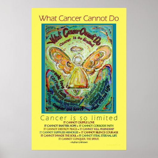 Rainbow Cancer Angel Poster (Voorkant)