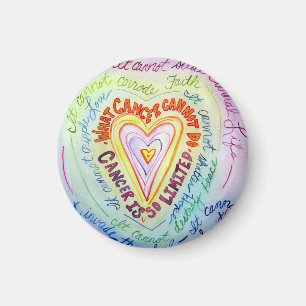 Rainbow Cancer Heart Magnet Magneet