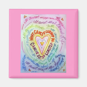 Rainbow Cancer Heart Magnet Magneet