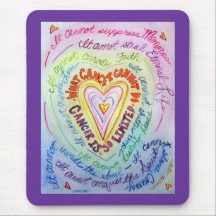 Rainbow Cancer Heart Mousepad Muismat