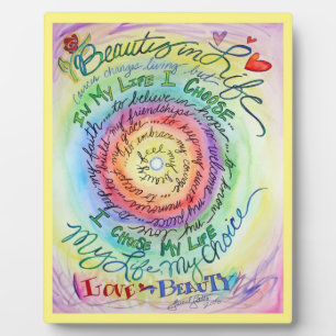 Rainbow Cancer Poem Affirmation Art Plaque Fotoplaat