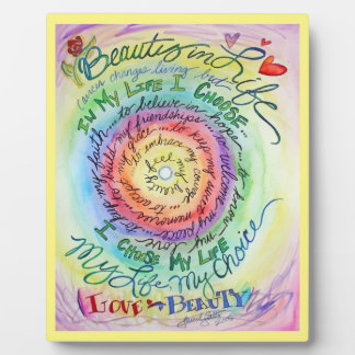 Rainbow Cancer Poem Affirmation Art Plaque Fotoplaat