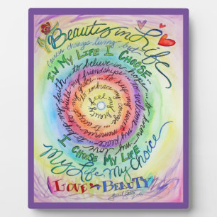 Rainbow Cancer Poem Affirmation Art Print Plaque Fotoplaat