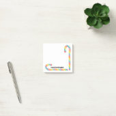 Rainbow Candy Cane Custom Tekst Kerstmis Post-it® Notes (Kantoor)