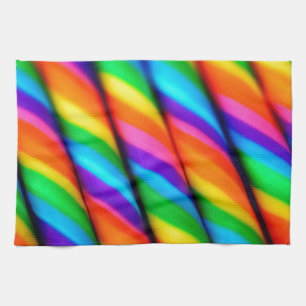 Rainbow Candy Cane Theedoek