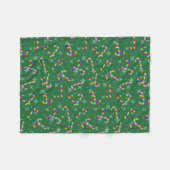 Rainbow Candy Canes kerst Fleece Deken (Voorkant (Horizontaal))