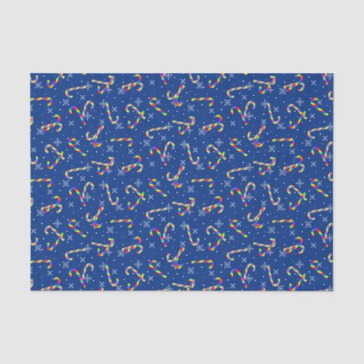 Rainbow Candy Canes kerst Tissuepapier (Voorkant)