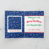 Rainbow Candy Canes Pride Kerstmis Feestdagen Kaart (Binnen)