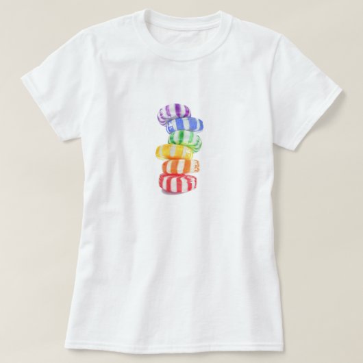 RAINBOW CANDY Dames Basic T-shirt (Design voorkant)