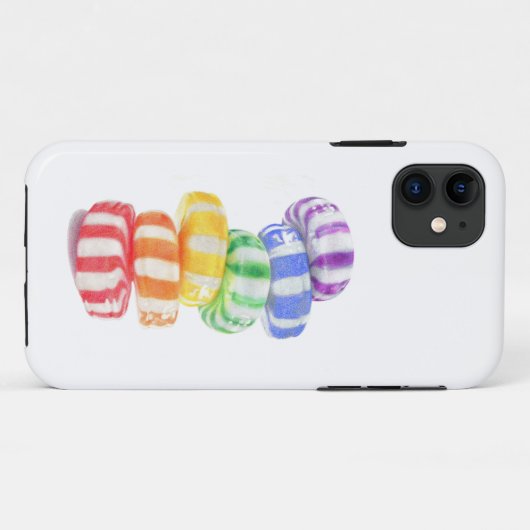 RAINBOW CANDY iPhone 11 Coque (Dos (Horizontal))