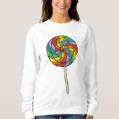Rainbow Candy LGBT Pride Lollipop Sweatshirt (Devant)