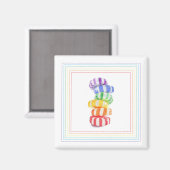 RAINBOW CANDY Magnet Carré (Recto/Verso)