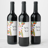 Rainbow Candy Sweet Party Custom Wine Étiquettes (Bouteilles)
