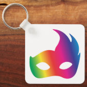 Rainbow Carnaval Mask Sleutelhanger (Voorkant)