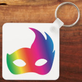 Rainbow Carnaval Mask Sleutelhanger (Achterkant)