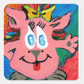 Rainbow Cartoon Character Sticker