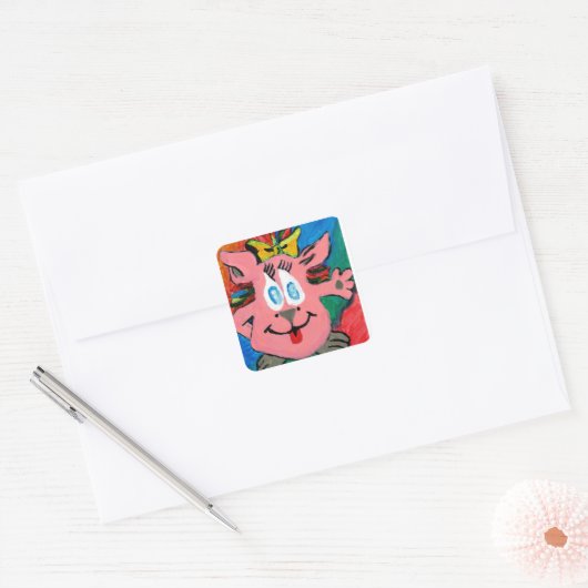Rainbow Cartoon Character Sticker (Enveloppe)