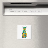Rainbow Cat Magnet Magneet (Insitu (Vaatwasser))