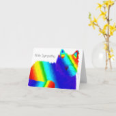 Rainbow Cat Pet Sympathy Card Kaart (Gele Bloem)