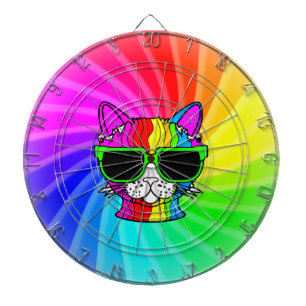 Rainbow Cat Twirl Dartbord