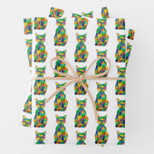 Rainbow Cat Wrapping Paper Sheet Set (In situ)
