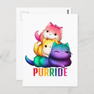 Rainbow Cats Purride Briefkaart