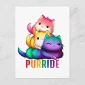 Rainbow Cats Purride Briefkaart (Voorkant)