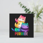 Rainbow Cats Purride Zwart (Staand voorkant)