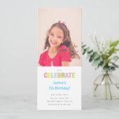 Rainbow Celebrate Photo Anniversaire Invitation de (Debout devant)