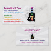 Rainbow Chakra Yoga Carte de visite (Devant / Derrière)