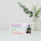 Rainbow Chakra Yoga Carte de visite (Debout devant)