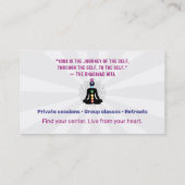 Rainbow Chakra Yoga Carte de visite (Dos)