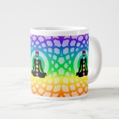 Rainbow Chakra Yoga Jumbo Mug Sacré Géométrie Art (Devant droit)