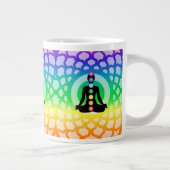 Rainbow Chakra Yoga Jumbo Mug Sacré Géométrie Art (Droite)