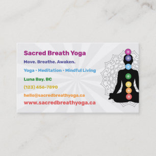 Rainbow Chakra Yoga Visitekaartje