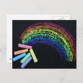 Rainbow Chalk Briefkaart (Voorkant / Achterkant)