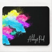 Rainbow Chalk Dust met naam Muismat (Voorkant)