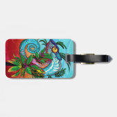 Rainbow Chameleon Bagagelabel (Achterkant horizontaal)