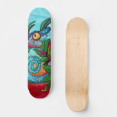 Rainbow Chameleon Skateboard (Voorkant)