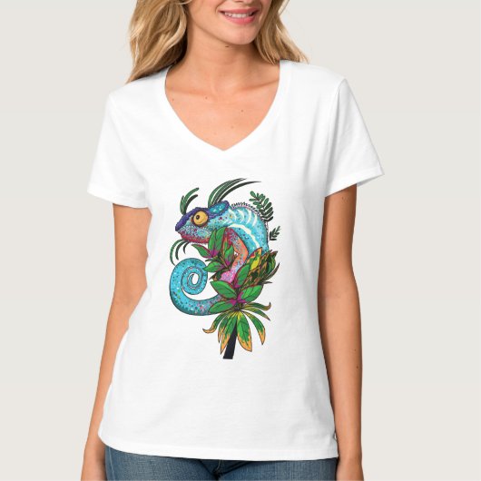 Rainbow Chameleon T-shirt (Voorkant)