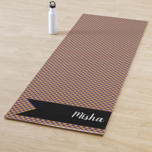 Rainbow Check Schotse Tartan Plaid Pattern Yogamat (In situ)