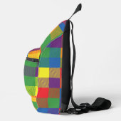 Rainbow Checkerboard Pride Buffalo Check Plaid Sling Bag (Rechts)