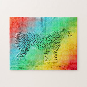 Rainbow Cheetah Legpuzzel