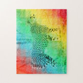 Rainbow Cheetah Legpuzzel (Verticaal)