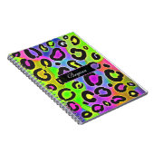 Rainbow Cheetah Leopard Carnet de couleurs Journal (Côté Droit)