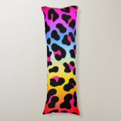 Rainbow Cheetah Print Body Pillow Lichaamskussen (Voorkant Verticaal)