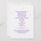 Rainbow Cherry Blossom Wedding Invitation Kaart (Achterkant)